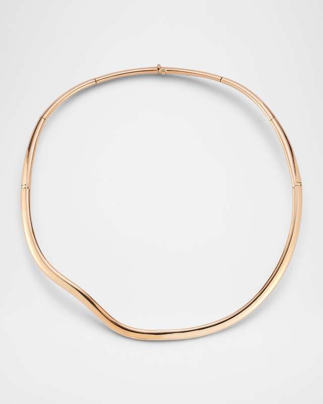 Julian 18K Rose Gold Wave Necklace, 15"L